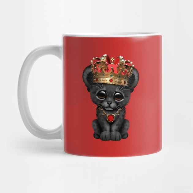 Cute Royal Black Panther Wearing Crown by jeffbartels